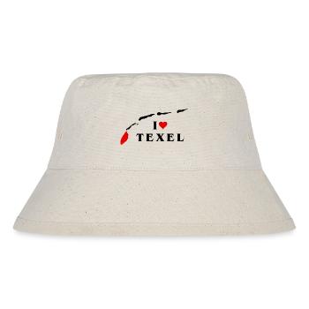 Ich liebe Texel - Stanley/Stella recycelter Bucket Hat - Naturweiß - Vorne