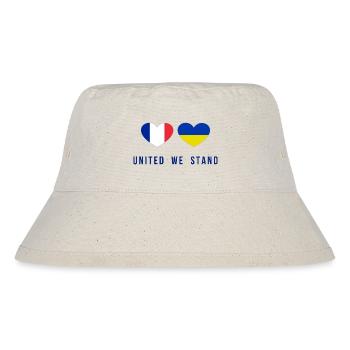 Unis nous sommes la France et l’Ukraine - Bob recyclé Stanley/Stella - blanc naturel - Devant