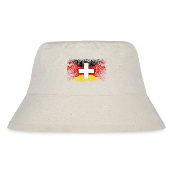 Deutschland Schweiz 001 - Stanley/Stella recycelter Bucket Hat - Naturweiß - Vorne