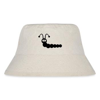 Lustiger Wurm - Stanley/Stella recycelter Bucket Hat - Naturweiß - Vorne