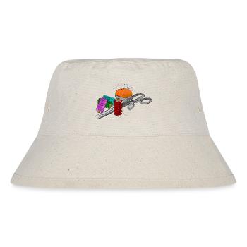 Motif tailleur avec ciseaux - Bob recyclé Stanley/Stella - blanc naturel - Devant
