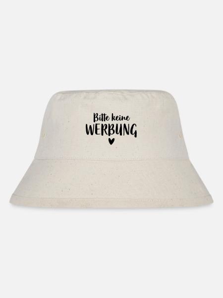 Bitte keine Werbung Herz Briefkasten - Stanley/Stella recycelter Bucket Hat - Naturweiß