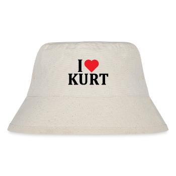 T-Shirt-Name Ich liebe Kurt T-Shirt Geschenkidee - Stanley/Stella recycelter Bucket Hat - Naturweiß - Vorne