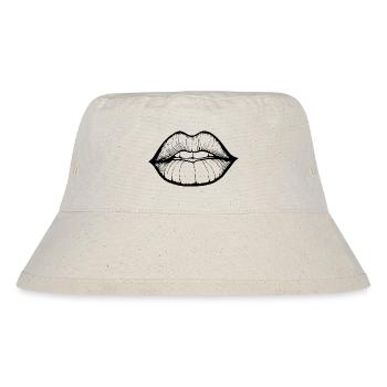 Lips, mouth, kissing lips - Stanley/Stella Recycled Bucket Hat - natural - Front