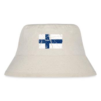 Flagge Finnland - Stanley/Stella recycelter Bucket Hat - Naturweiß - Vorne