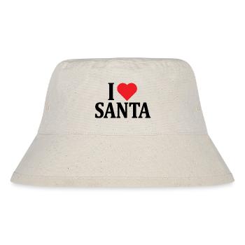 t-shirt I love Santa t-shirt gift idea - Stanley/Stella Recycled Bucket Hat - natural - Front