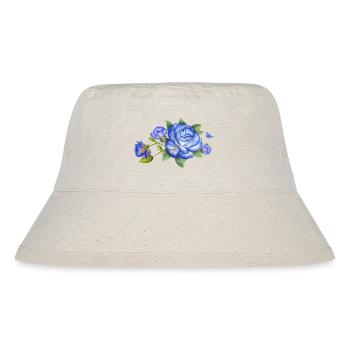 Blue rose flowers set close up isolated on white b - Stanley/Stella recycelter Bucket Hat - Naturweiß - Vorne