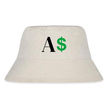 Dollar-Buchstabe - Stanley/Stella recycelter Bucket Hat - Naturweiß - Vorne