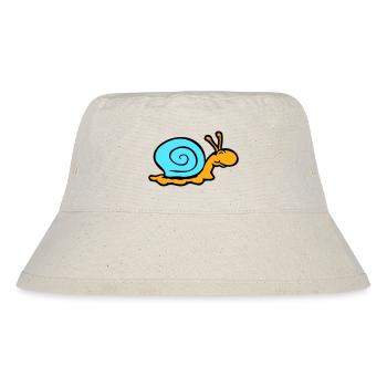 snail shell snail slug smiles sweetly - Stanley/Stella Recycled Bucket Hat - natural - Front