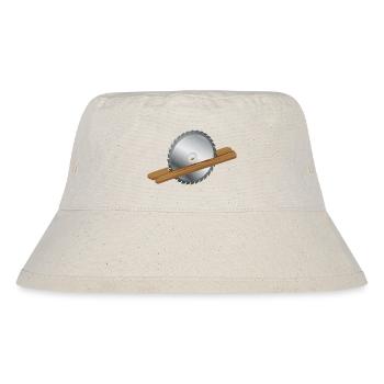 Circular Saw Blade with Wooden Board – Crafts & Wood Motif - Stanley/Stella Recycled Bucket Hat - natural - Front