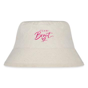 Team Brust Herzschrift - Stanley/Stella recycelter Bucket Hat - Naturweiß - Vorne