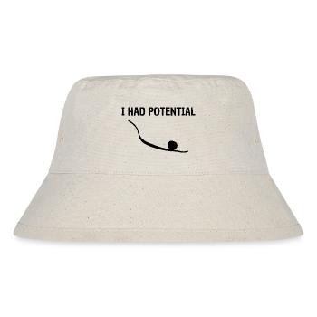 Ich hatte Potenzial für unkonventionellen grafischen Humor - Stanley/Stella recycelter Bucket Hat - Naturweiß - Vorne
