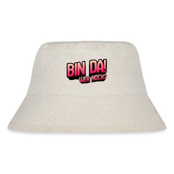 Bin Da Wer Noch Gradient - Stanley/Stella recycelter Bucket Hat - Naturweiß - Vorne