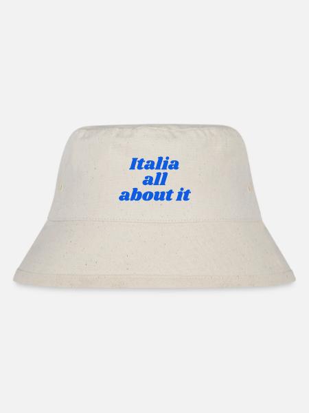 Italia all about it - Stanley/Stella recycelter Bucket Hat - Naturweiß