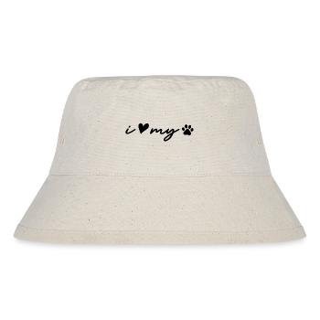 I love my dog - Stanley/Stella recycelter Bucket Hat - Naturweiß - Vorne