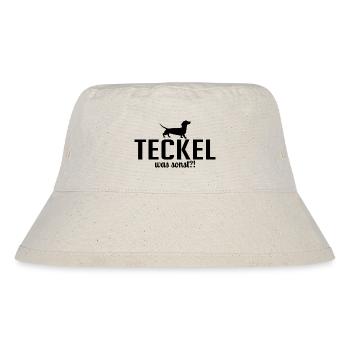 Teckel was sonst Hunde Spruch Wilsigns - Stanley/Stella recycelter Bucket Hat - Naturweiß - Vorne