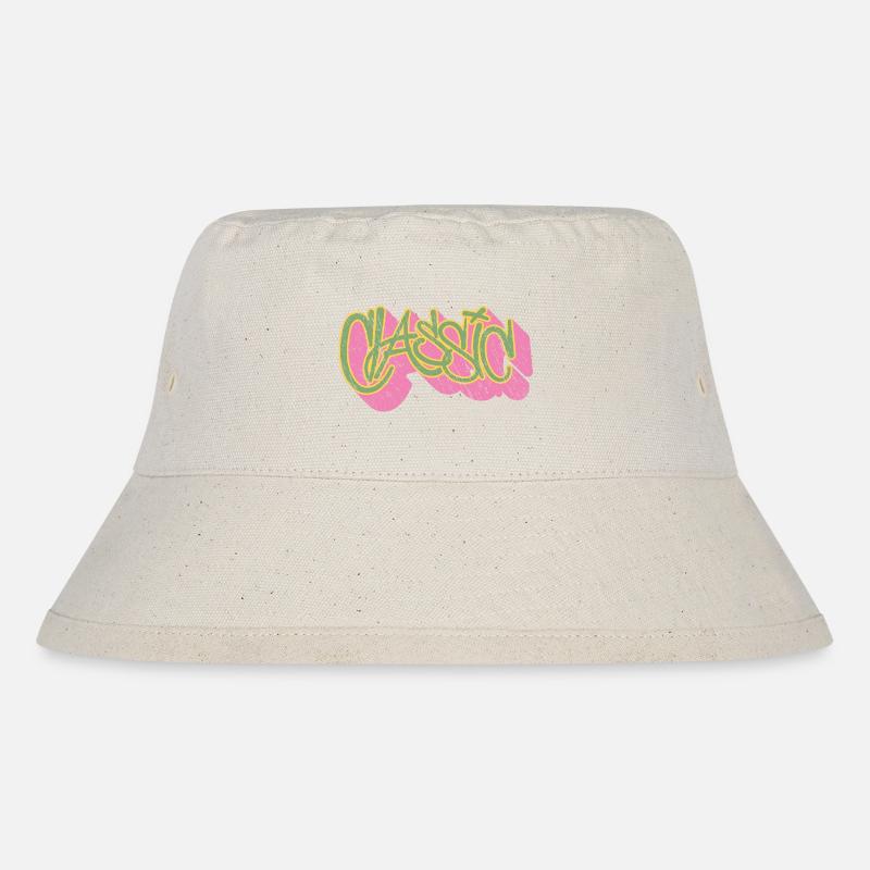 Graffiti Classic T-Shirt - Stanley/Stella recycled bucket hat - råhvid