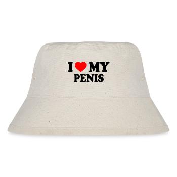 I love my penis - Stanley/Stella recycelter Bucket Hat - Naturweiß - Vorne