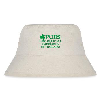 Lustige bier Pubs the official sunblock of Ireland - Stanley/Stella recycelter Bucket Hat - Naturweiß - Vorne