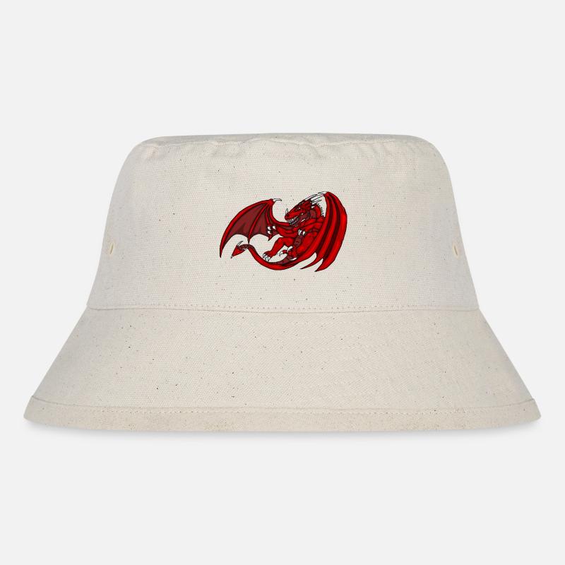 Logo Drache Neu - Stanley/Stella recycelter Bucket Hat - Naturweiß