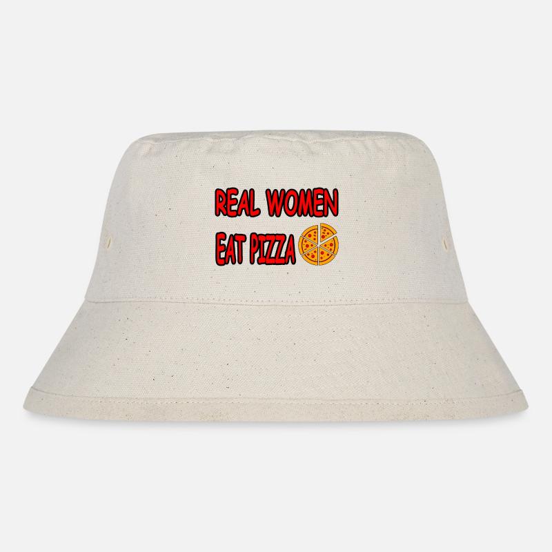 Pizza - Stanley/Stella recycelter Bucket Hat - Naturweiß