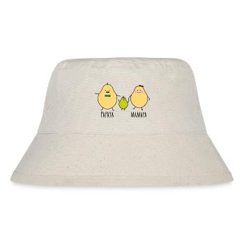 Papaya Familie - Stanley/Stella recycelter Bucket Hat - Naturweiß - Vorne