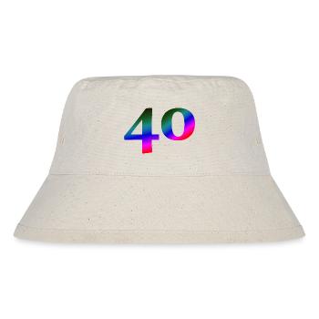 schönes oberteil, 40 buntes Farbenmuster - Stanley/Stella recycelter Bucket Hat - Naturweiß - Vorne