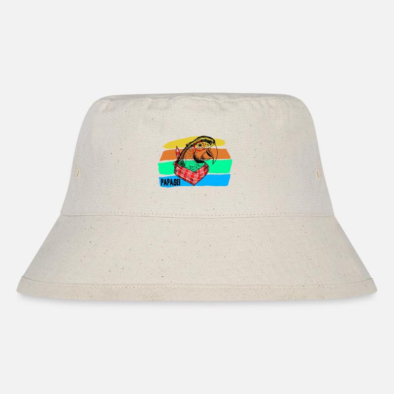 Papagei - Stanley/Stella recycelter Bucket Hat - Naturweiß