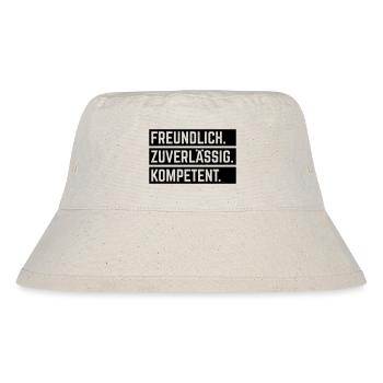 Freundlich – Zuverlässig – Kompetent (Black) - Stanley/Stella recycelter Bucket Hat - Naturweiß - Vorne