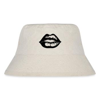 Lips, mouth, kissing lips - Stanley/Stella Recycled Bucket Hat - natural - Front