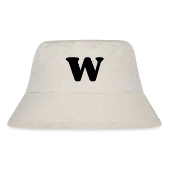Buchstabe w - Stanley/Stella recycelter Bucket Hat - Naturweiß - Vorne