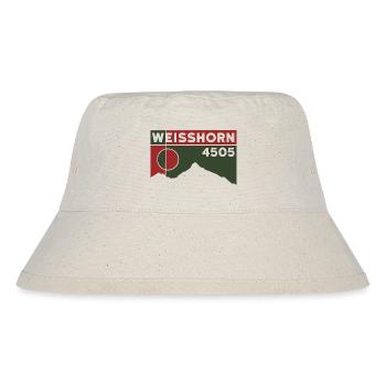 Wallis Weisshorn Hochtour Bergtour Tour Souvenir - Stanley/Stella recycelter Bucket Hat - Naturweiß - Vorne