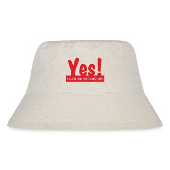 Yes i can es versuchen! - Stanley/Stella recycelter Bucket Hat - Naturweiß - Vorne
