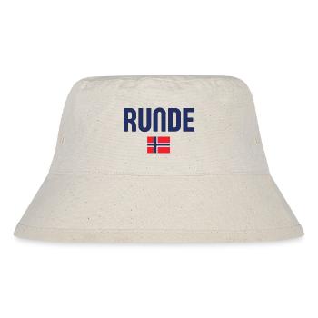 Runde Norwegen Flagge - Stanley/Stella recycelter Bucket Hat - Naturweiß - Vorne