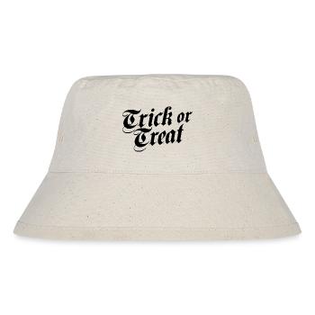 Trick or Treat Schwarz - Stanley/Stella recycelter Bucket Hat - Naturweiß - Vorne
