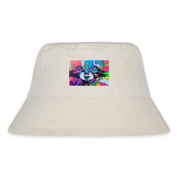 Colorful raccoon - Stanley/Stella Recycled Bucket Hat - natural - Front