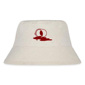 Kaffee Becher Umkippen - Stanley/Stella recycelter Bucket Hat - Naturweiß - Vorne