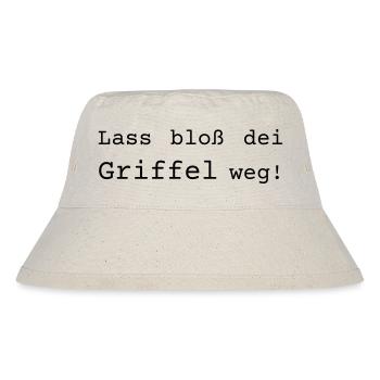 Lass bloß dei Griffel weg! Dialekt - Stanley/Stella recycelter Bucket Hat - Naturweiß - Vorne