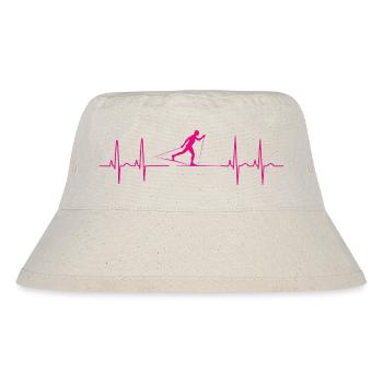 Heart beats for cross-country skiing - Stanley/Stella Recycled Bucket Hat - natural - Front