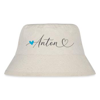 Anton Nom Prénom Calligraphie coeur - Bob recyclé Stanley/Stella - blanc naturel - Devant