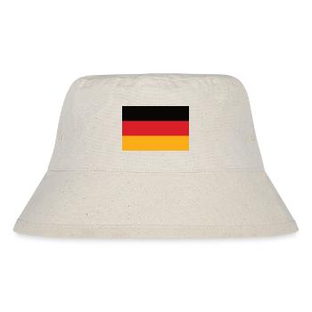Deutschland Dreifarben Flagge - Stanley/Stella recycelter Bucket Hat - Naturweiß - Vorne