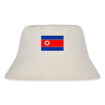 Drapeau du logo de la Corée du Nord Drapeau nord-coréen - Bob recyclé Stanley/Stella - blanc naturel - Devant