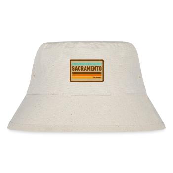 Sacramento Retro License Shield - Stanley/Stella Recycled Bucket Hat - natural - Front