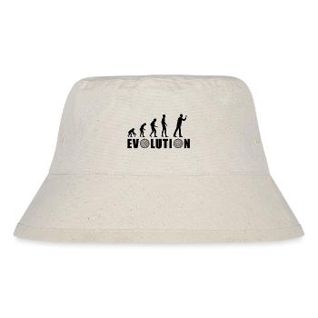 EVOLUTION DARTS Spiel Pfeil Dartscheibe Geschenk - Stanley/Stella recycelter Bucket Hat - Naturweiß - Vorne