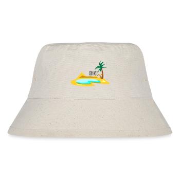 Hase in der Wüste - Stanley/Stella recycelter Bucket Hat - Naturweiß - Vorne