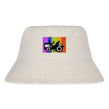 Kraftfahrzeug Biobauer Landleben Farmer Traktor - Stanley/Stella recycelter Bucket Hat - Naturweiß - Vorne