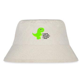 T-Rex clap your hands - Stanley/Stella Recycled Bucket Hat - natural - Front