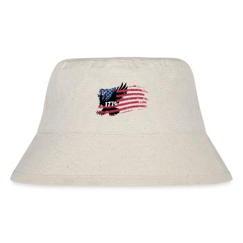 Amerika 1776, Freiheit, Recht und Einigkeit, - Stanley/Stella recycelter Bucket Hat - Naturweiß - Vorne