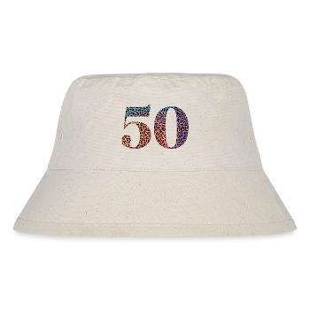 50th Anniversary Leopard - Stanley/Stella Recycled Bucket Hat - natural - Front