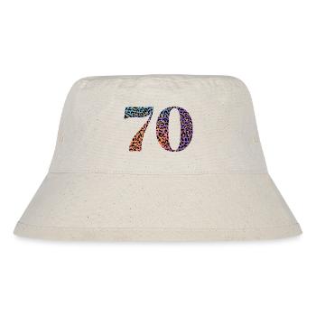 70th Anniversary Leopard - Stanley/Stella Recycled Bucket Hat - natural - Front